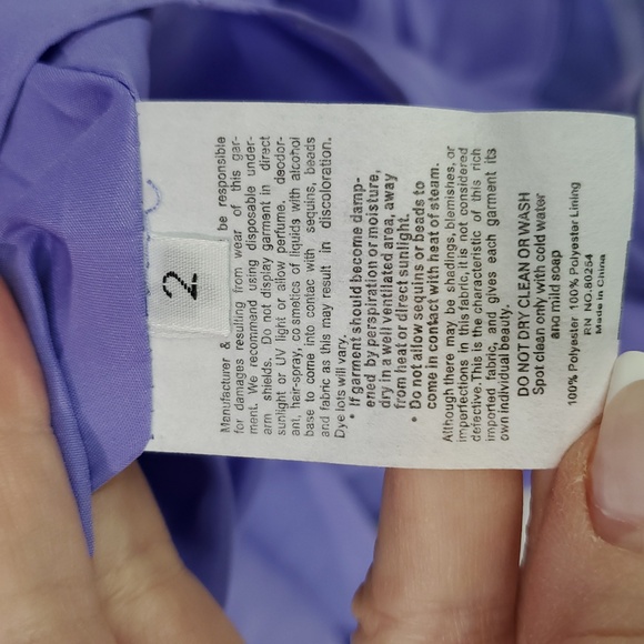 NWOT Alyce Paris Strapless Prom Dress Gown Iridescent Purple Size 2 Bridesmaid - Picture 7 of 10